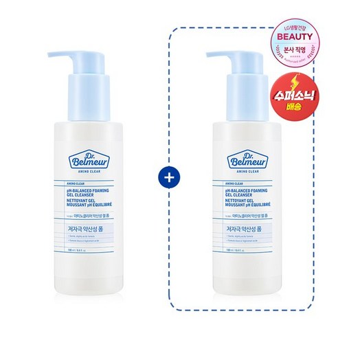 더페이스샵 [1+1] 닥터벨머 아미노클리어 약산성 젤 폼 190ml, 2개