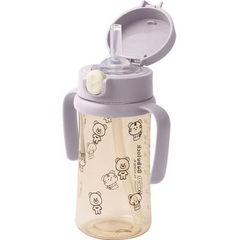 베베락 아이와 PPSU 원터치 빨대컵 210ml, 2개, 크림