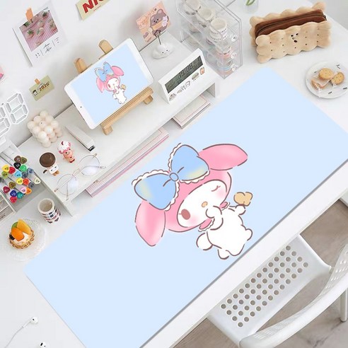 산리오 패드 쿠로미 책상 테이블 매트 마이멜로디 장패드 마우스, 1개, E + 800x300mm