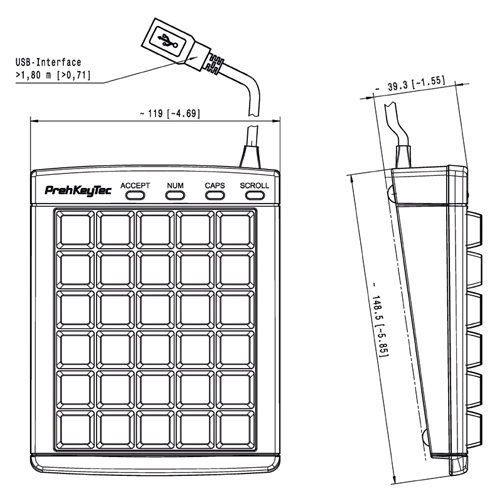Clavier avec lecteur de carte – MCI 30 – PrehKeyTec GmbH