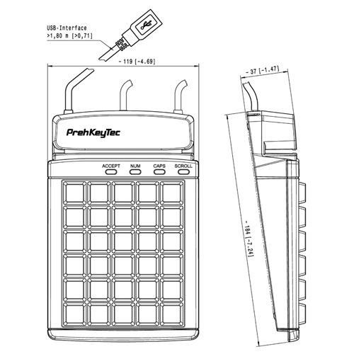 Clavier avec lecteur de carte – MCI 30 – PrehKeyTec GmbH
