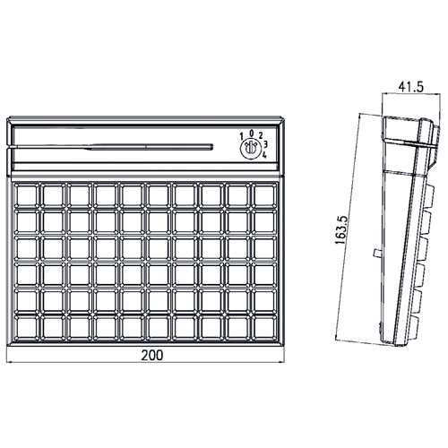 Clavier programmable compact pour caisses enregistreuses – MCI 60 – PrehKeyTec GmbH