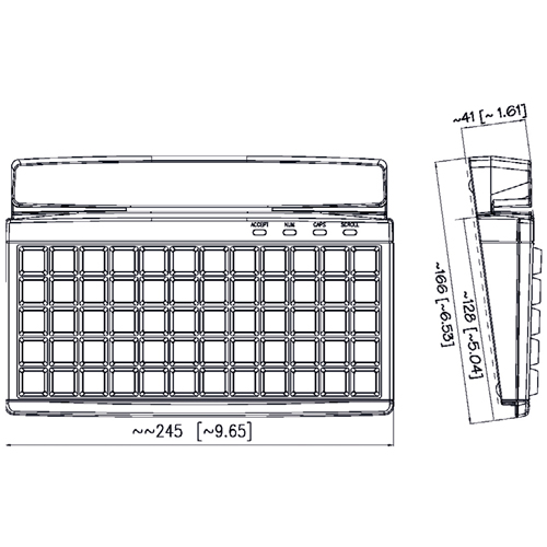 Clavier programmable compact pour caisses enregistreuses – MCI 60 – PrehKeyTec GmbH