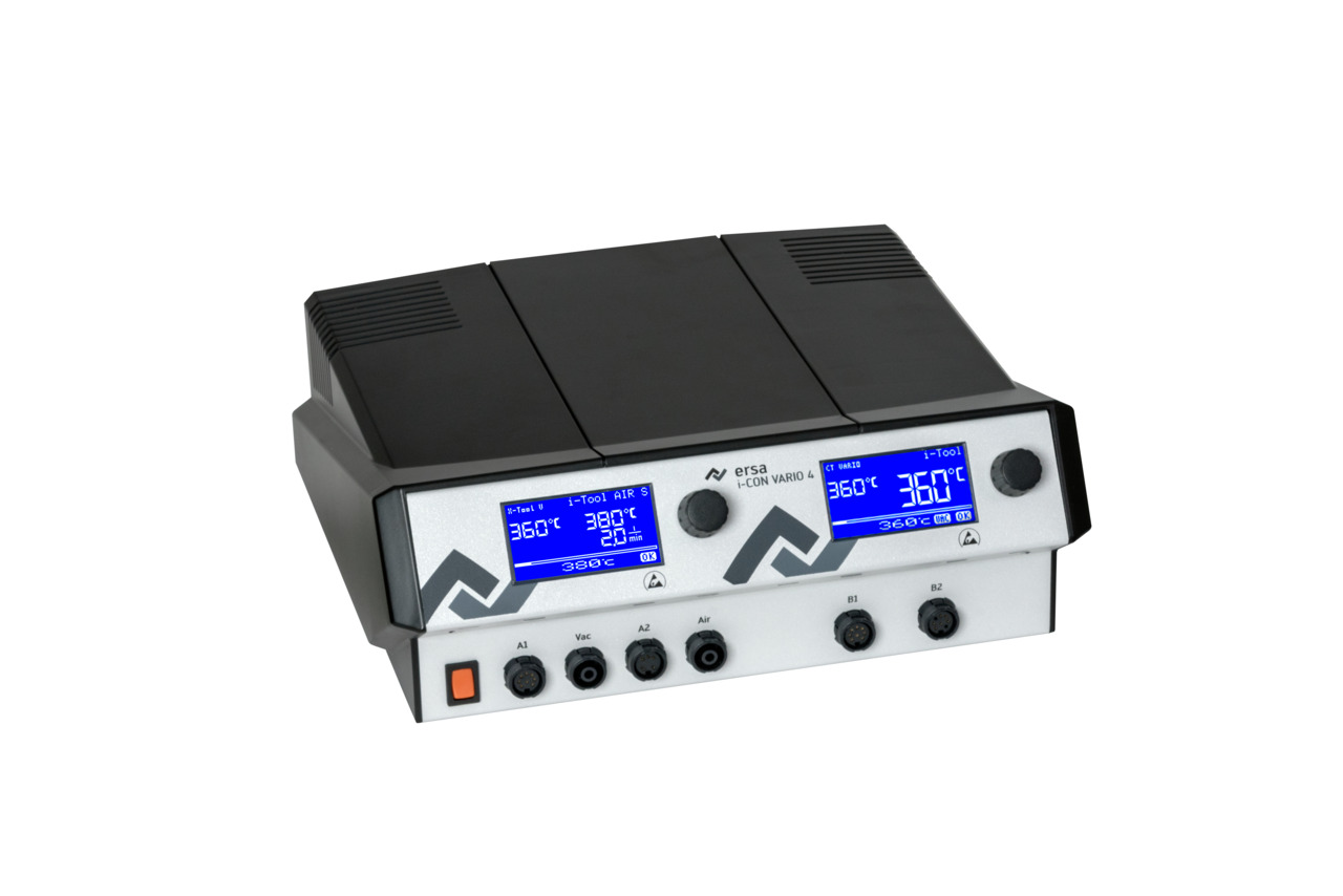 Station de soudage et dessoudage ERSA i-CON VARIO 4 – option sous-vide – compatible avec extracteurs de fumée – sans accessoires