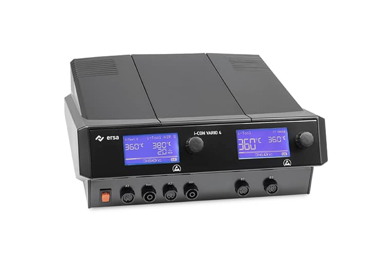 Station de soudage et dessoudage ERSA i-CON MK2 VARIO 4 – option sous-vide – compatible avec extracteurs de fumée – sans accessoires