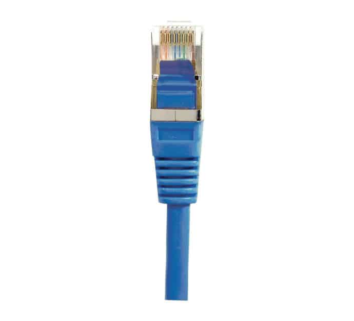 Cordon patch – RJ45 – CAT 6A – S/FTP (double blindage) – Bleu – 1M x1PCS