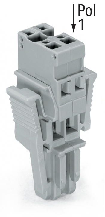 Connecteur femelle 1C, 2 pôles 769-102/021-000