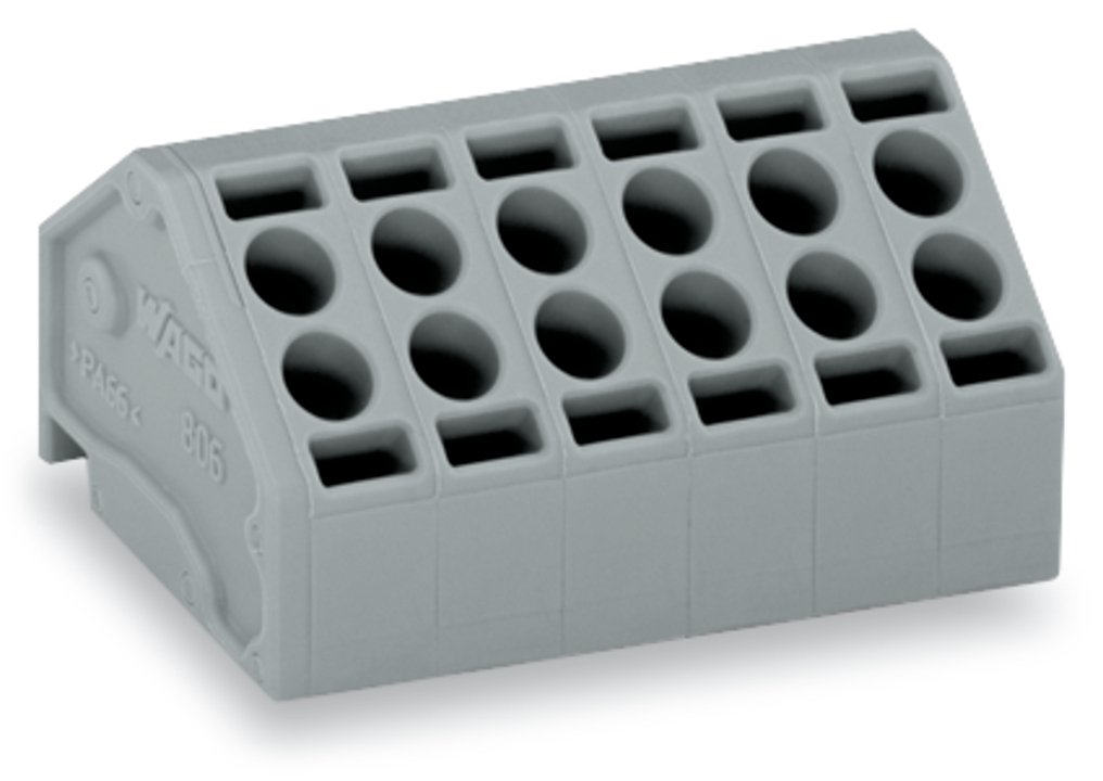 Barr borne CI 2c 5mm 12p gris