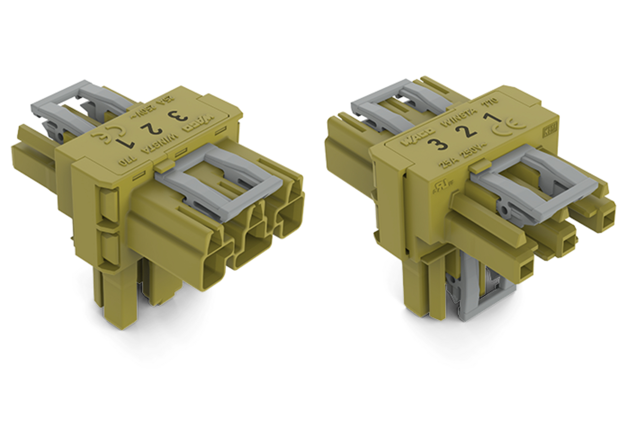 Distributeur en T 3 pôles Cod.