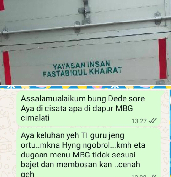 Ketua SPPI & SPPG Yayasan Insan Fastabiqul Khairat - Cisata ,No Comen Alias Bungkam Untuk di Minta Komentar Hal Menu MBG di Duga Tak Sesuai Bajet Ketua SPPI & SPPG Yayasan Insan Fastabiqul Khairat - Cisata ,No Comen Alias Bungkam Untuk di Minta Komentar Hal Menu MBG di Duga Tak Sesuai Bajet