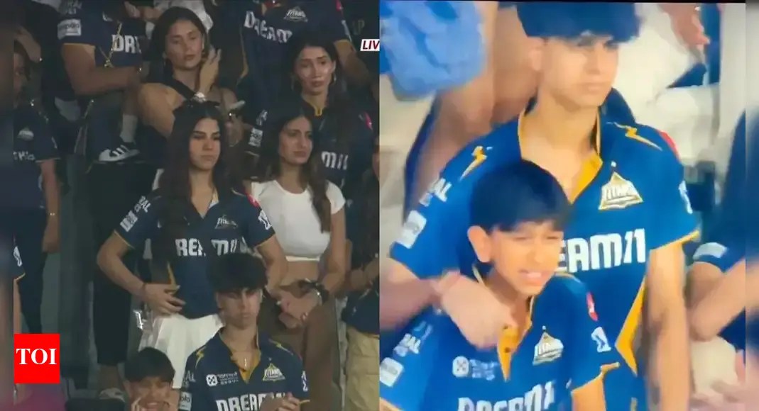 Watch: Ashish Nehra’s son, Shubman Gill’s sister reduced to tears after Gujarat Titans lose Eliminator to Mumbai Indians | Cricket News Watch: Ashish Nehra’s son, Shubman Gill’s sister reduced to tears after Gujarat Titans lose Eliminator to Mumbai Indians | Cricket News