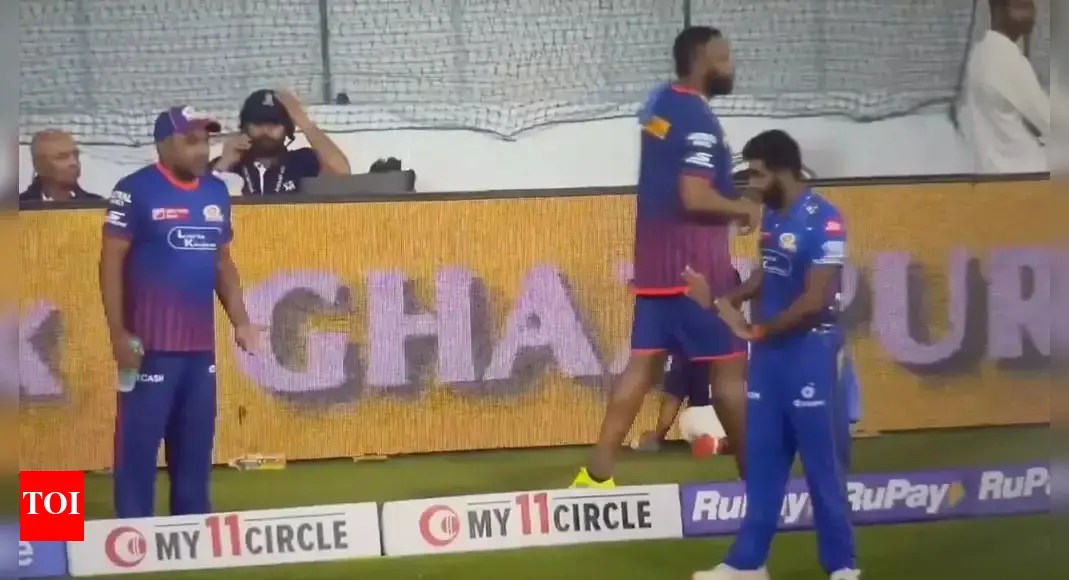 ‘Calm down I’m here’: Jasprit Bumrah gestures to MI coach Mahela Jayawardene in win against GT | Cricket News ‘Calm down I’m here’: Jasprit Bumrah gestures to MI coach Mahela Jayawardene in win against GT | Cricket News