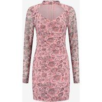 Nikkie Bangui mesh dress dessin Roze 40