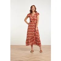Smashed Lemon 24403 satijnen zomerjurk met abstracte print | Print / Multi XL