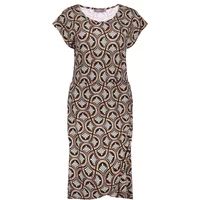 Geisha 47138-60 lola 999 dress elastic waist aop pr.05-24-1 black/orange Zwart S