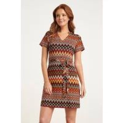 Smashed Lemon 24438 donker zonsondergang gede grafische jurk | Print / Multi XXL Smashed Lemon 24438 donker zonsondergang gede grafische jurk | Print / Multi XXL