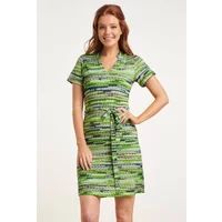 Smashed Lemon 24431 zacht stretch abstract print zomerjurk tinten | Zwart XXL