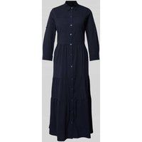 MORE & MORE Overhemdjurk in laagjeslook Marineblauw