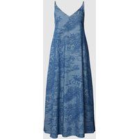 Tommy Jeans Midi-jurk in all-over look Jeansblauw