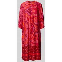 milano italy Midi-jurk met all-over print Felroze