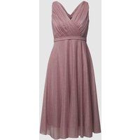 TROYDEN COLLECTION Cocktailjurk met taillepas Mauve