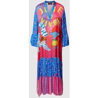miss goodlife Maxi-jurk van viscose, model ‘Joy! De Vivre’ Blauw