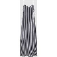Tommy Hilfiger Midi-jurk van viscose met streepmotief Marineblauw