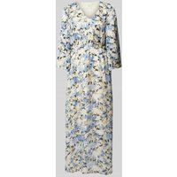 Kaffe Maxi-jurk met all-over motief, model ‘eva’ Blauw