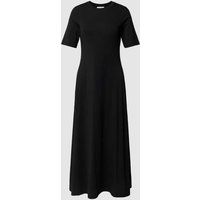 Marc O’Polo Midi-jurk met ronde hals Zwart