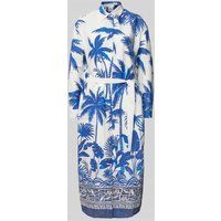 Emily Van den Bergh Midi-jurk met doorknoopsluiting Blauw