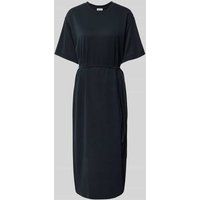 Esprit T-shirtjurk met strikceintuur Zwart