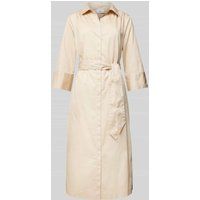 s.Oliver BLACK LABEL Midi-jurk met platte kraag Beige