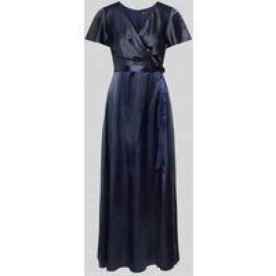 Paradi Cocktailjurk met strikceintuur Donkerblauw Paradi Cocktailjurk met strikceintuur Donkerblauw