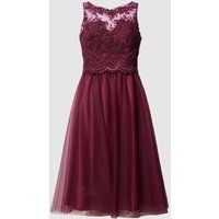 Laona Cocktailjurk met ronde hals Bordeaux