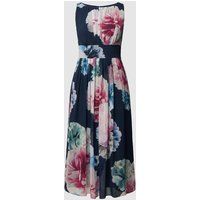 Swing Cocktailjurk met all-over motief Marineblauw