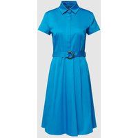 Christian Berg Woman Selection Jurk met effen design en tailleband Blauw
