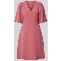 MbyM Mini-jurk met V-hals, model ‘Melika’ Roestrood