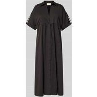 milano italy Midi-jurk in laagjeslook Zwart