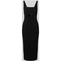 Lipsy Midi-jurk met semi-transparante inzet Zwart