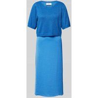 ROBE LÉGÈRE Midi-jurk in laagjeslook Bleu