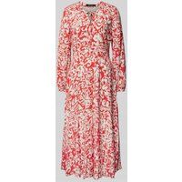 comma Midi-jurk met druppelvormige hals Rood