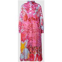 miss goodlife Midi-jurk met all-over motief, model ‘Tiger’ Felroze
