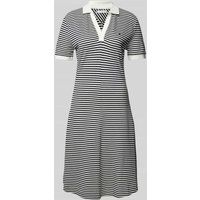 Tommy Hilfiger Knielange polojurk met streepmotief Offwhite