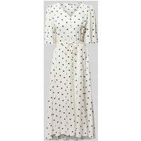 Fransa Midi-jurk met all-over motief, model ‘Kama’ Offwhite