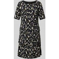 Betty Barclay Knielange jurk met all-over motief Zwart