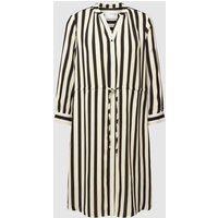 Selected Femme Knielange jurk met streepmotief, model ‘DAMINA’ Zand