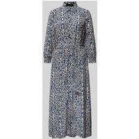 MORE & MORE Midi-jurk met doorknoopsluiting Marineblauw