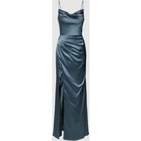 luxuar Avondjurk met loopsplit Blauw