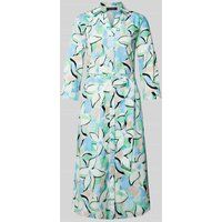 MORE & MORE Knielange jurk met all-over print Lichtblauw