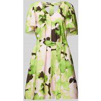 Selected Femme Mini-jurk met V-hals Neon groen